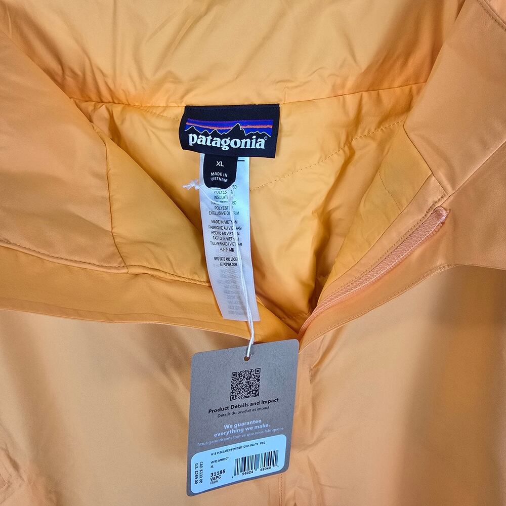 Patagonia Womens Size XL Insulated Powder Town Pants Vivid Apricot 31185. - Picture 3 of 4